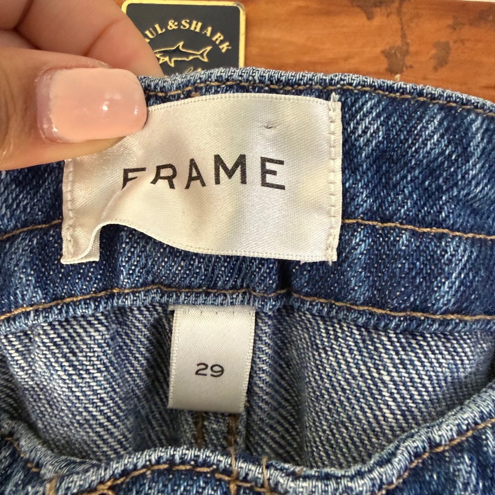 Frame Pixie Super Drape Drawstring Wide Leg Jeans… - image 6